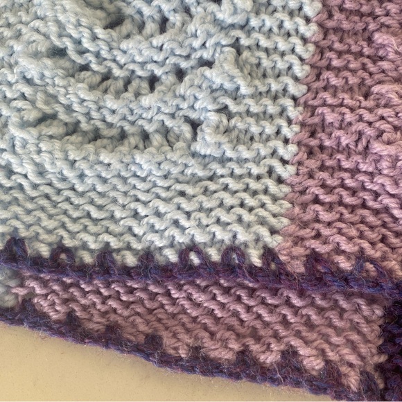 Pretty Colored Handmade Crocheted Lap Blanket - Picture 3 of 7